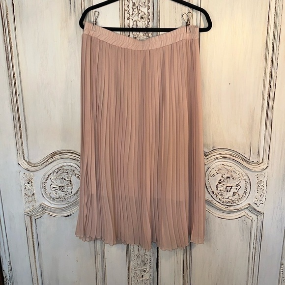 Adiva Beautiful Blush Mini Pleated Midi Skirt Fairycore Feminine Victorian - Picture 1 of 11